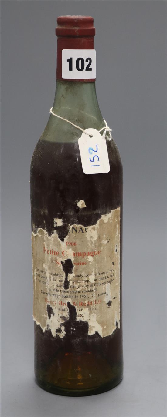 A bottle of Petit champagne cognac 1951